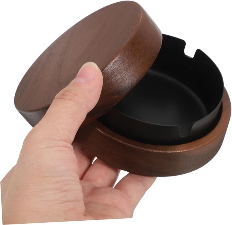 حاوية منافض سجائر من الفولاذ المقاوم للصدأ للمكتب والمنزل سهلة التنظيف تحافظ على نظافة أسطح الطاولات - Image 3